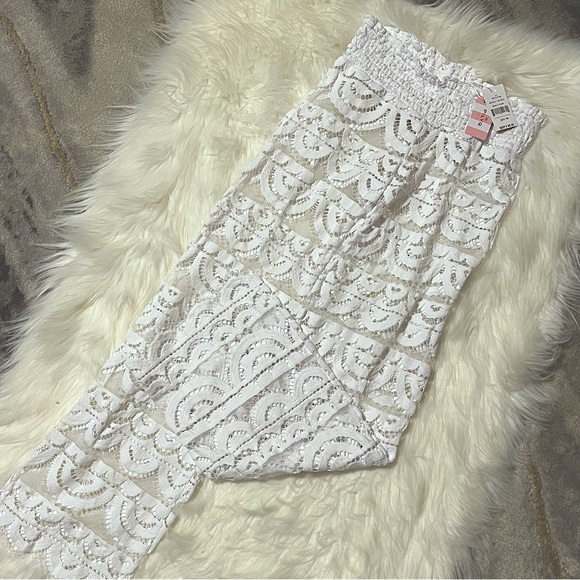 New Girls Pilyq Scalloped Lace Swimsuit Cover Pants Medium - Picture 2 of 7